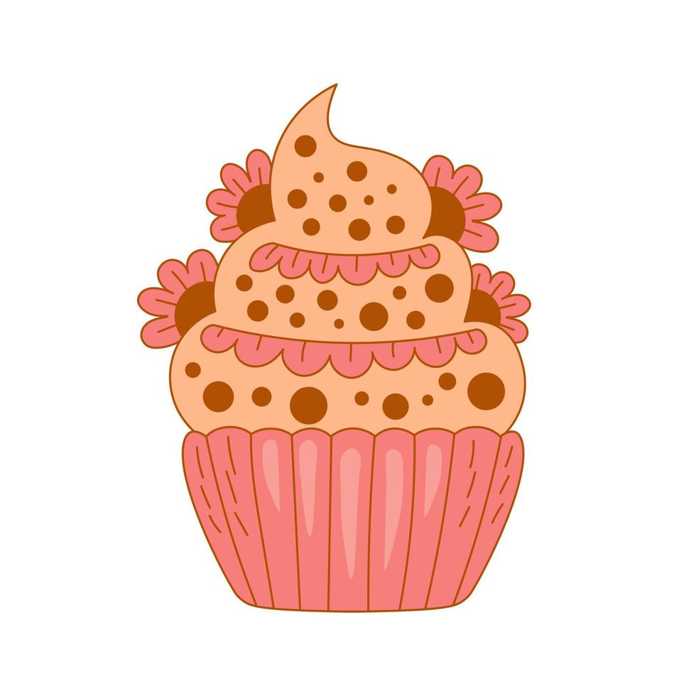 wijnoogst koekje voedsel vector illustratie