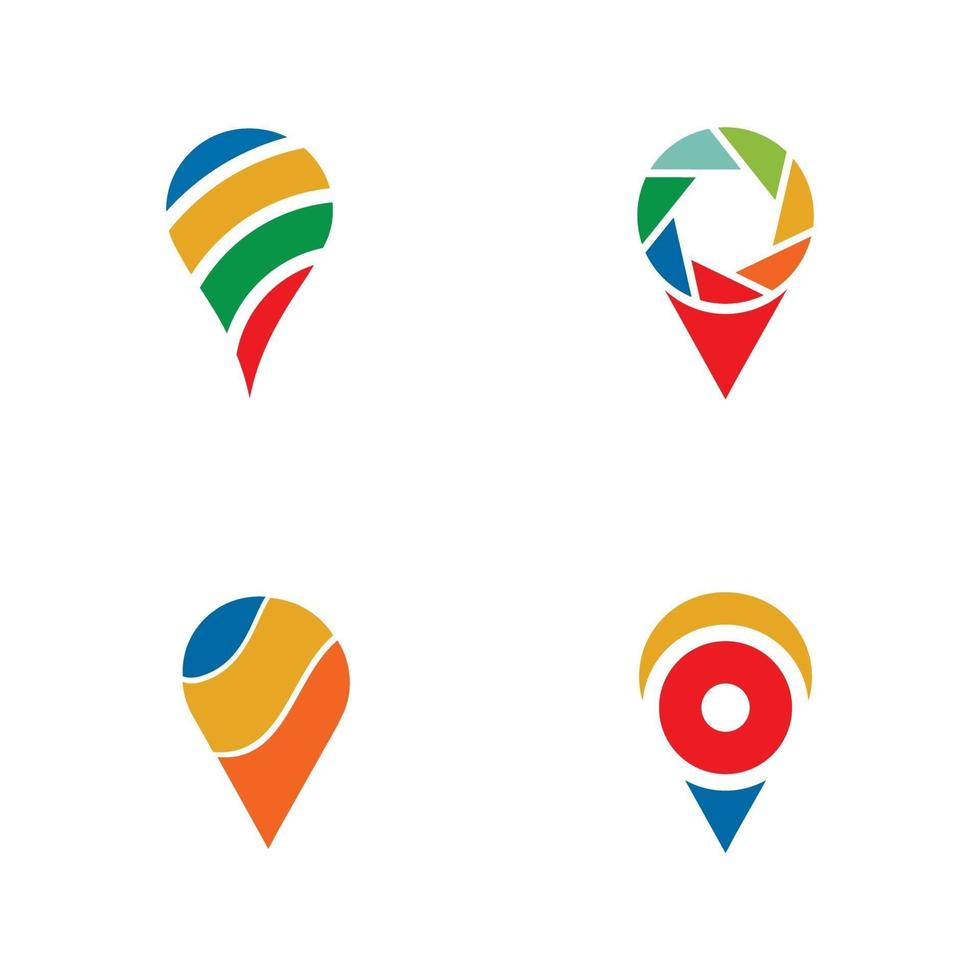 locatie punt pictogram logo ontwerpsjabloon vector