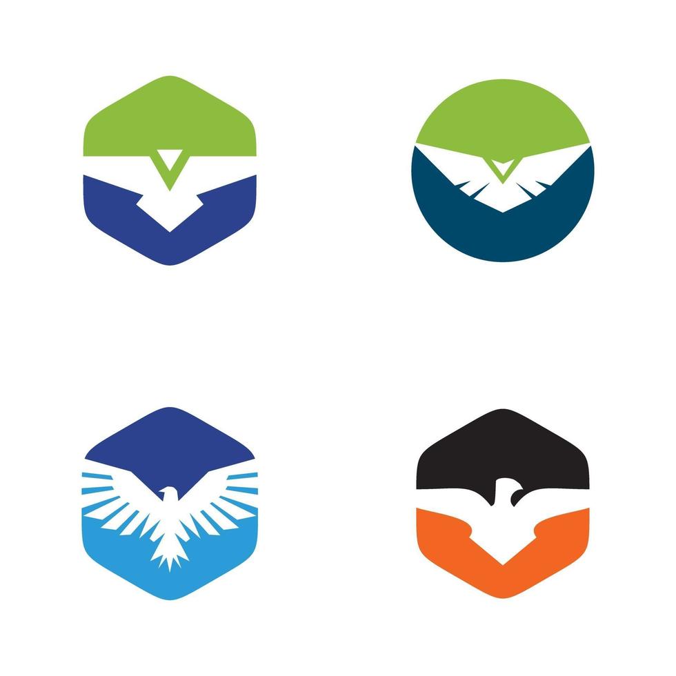 adelaar vogel pictogram logo ontwerpsjabloon vector