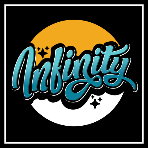 Infinity typografie vector