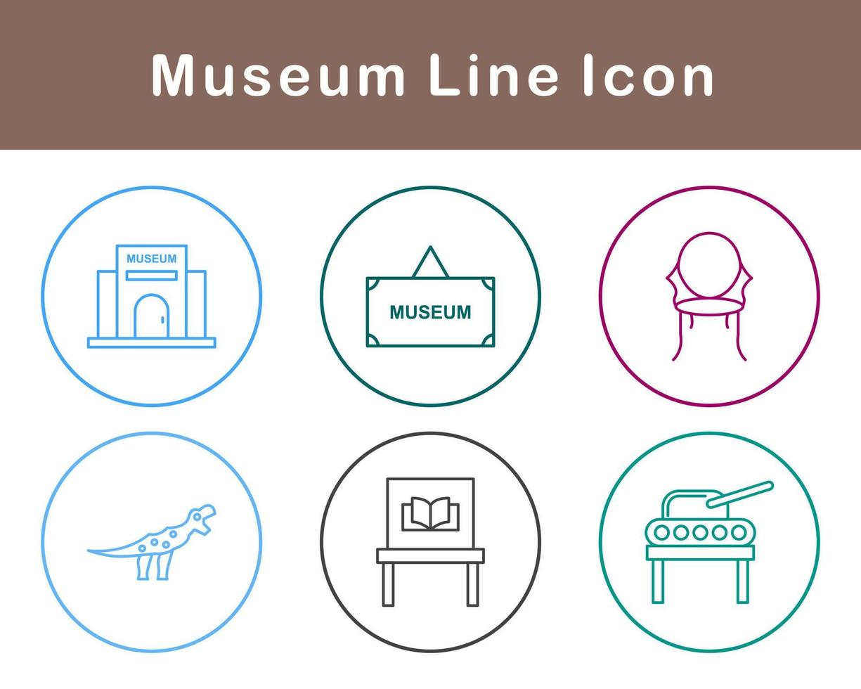 museum vector icoon reeks