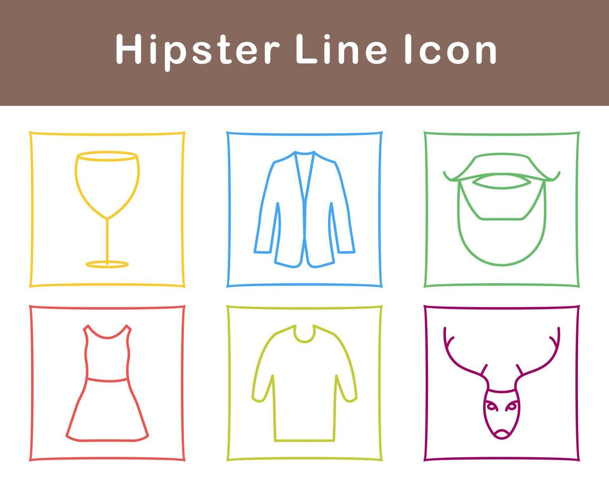 hipster vector icoon reeks