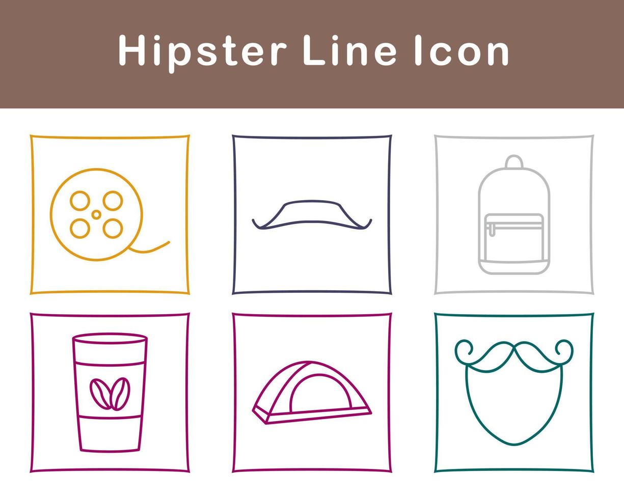 hipster vector icoon reeks