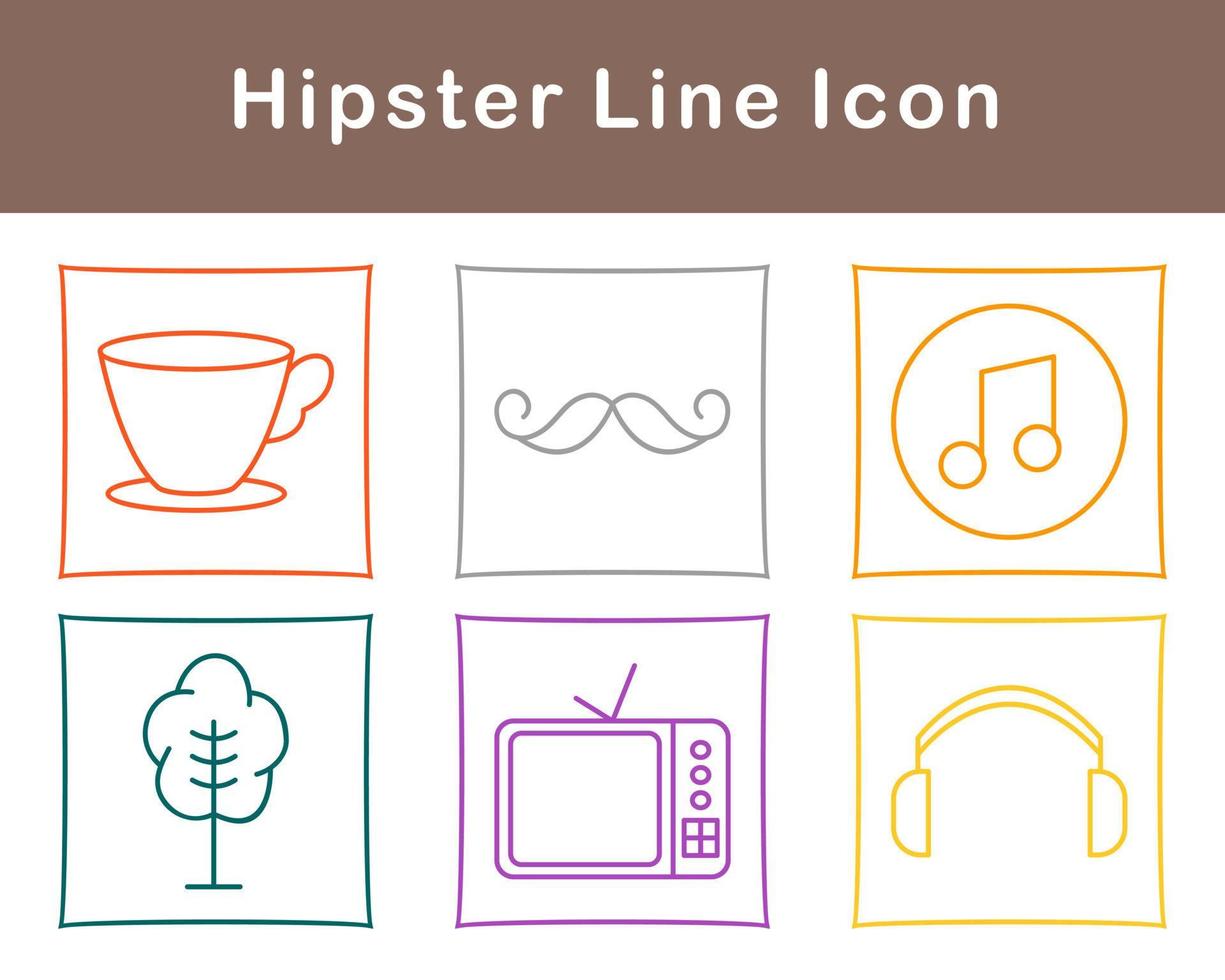 hipster vector icoon reeks