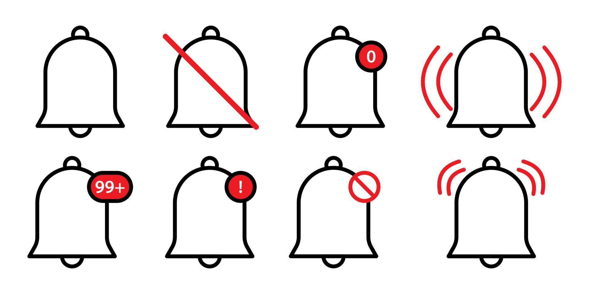 klok rinkelen kennisgeving icoon vector