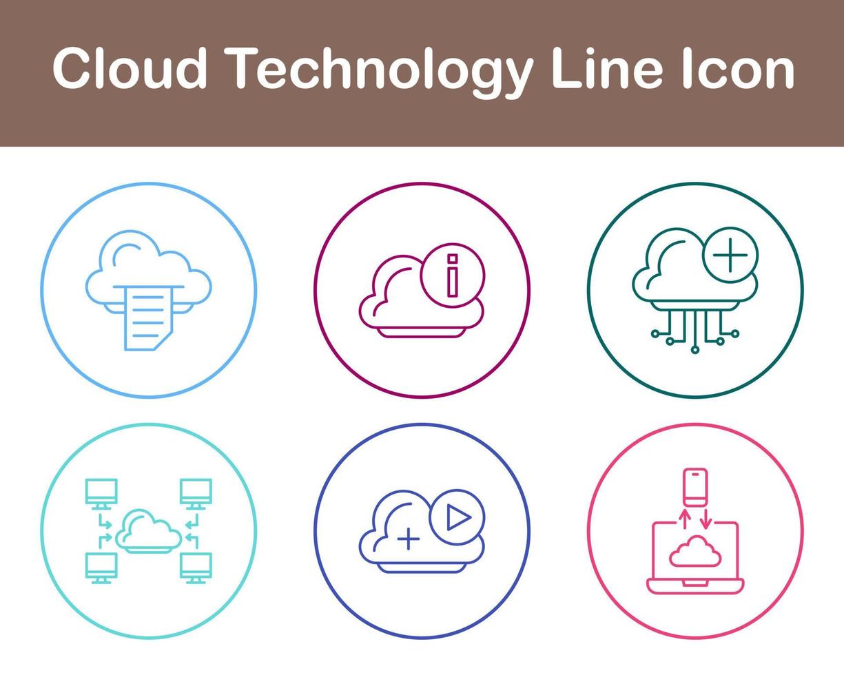 wolk technologie vector icoon reeks