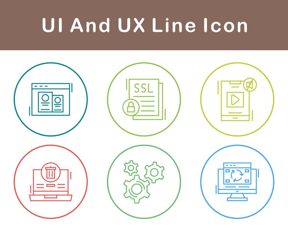 ui en ux vector icoon reeks