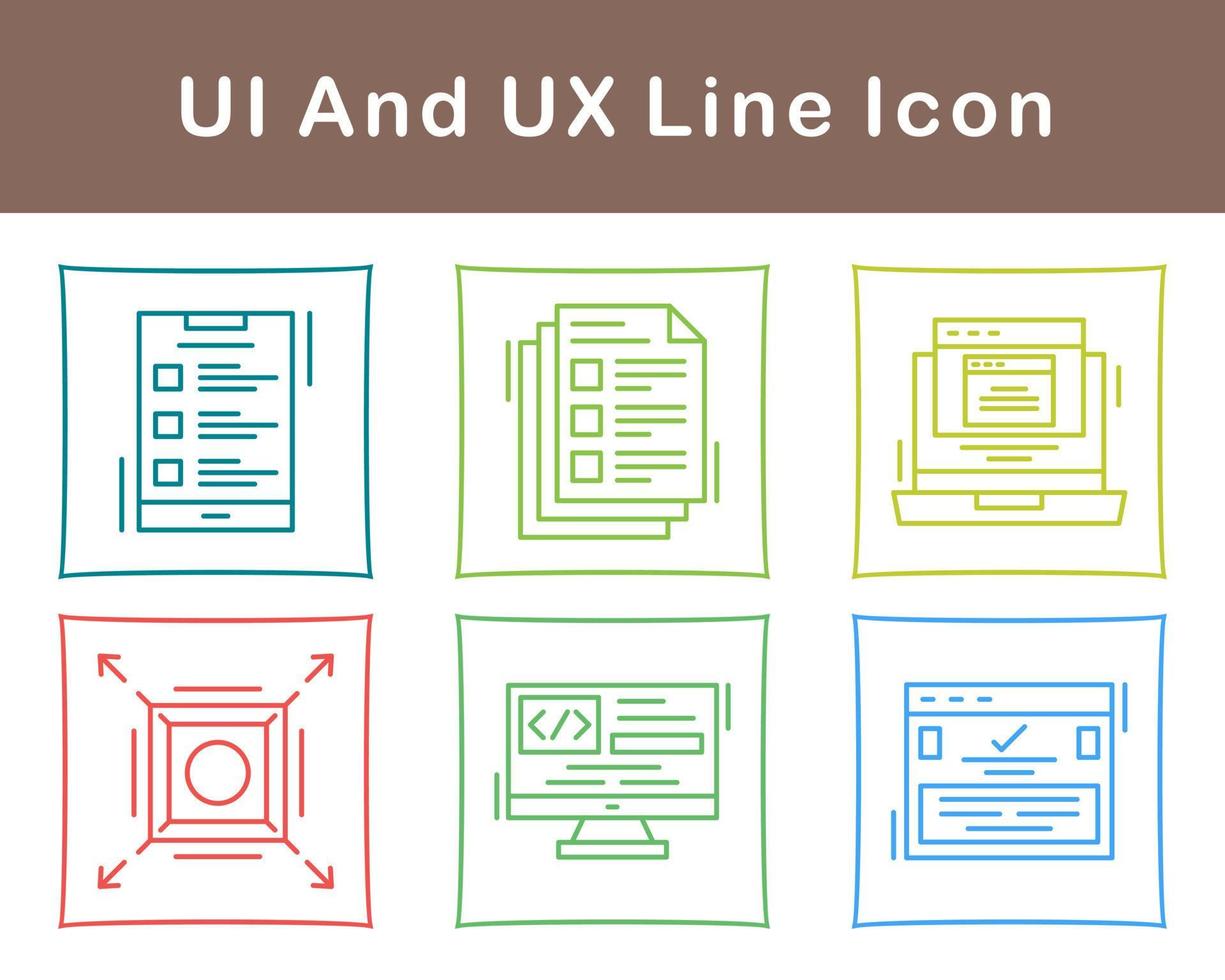 ui en ux vector icoon reeks