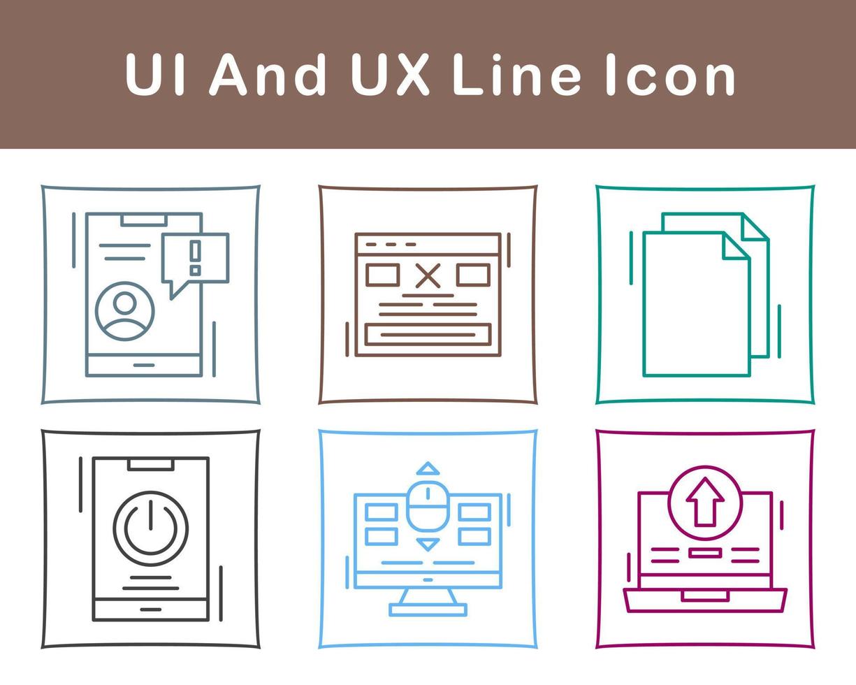 ui en ux vector icoon reeks