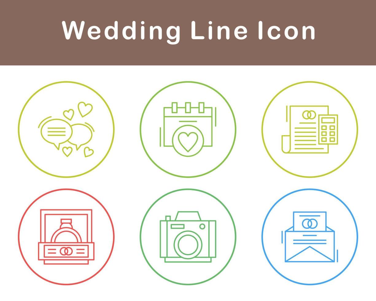 bruiloft vector icoon reeks