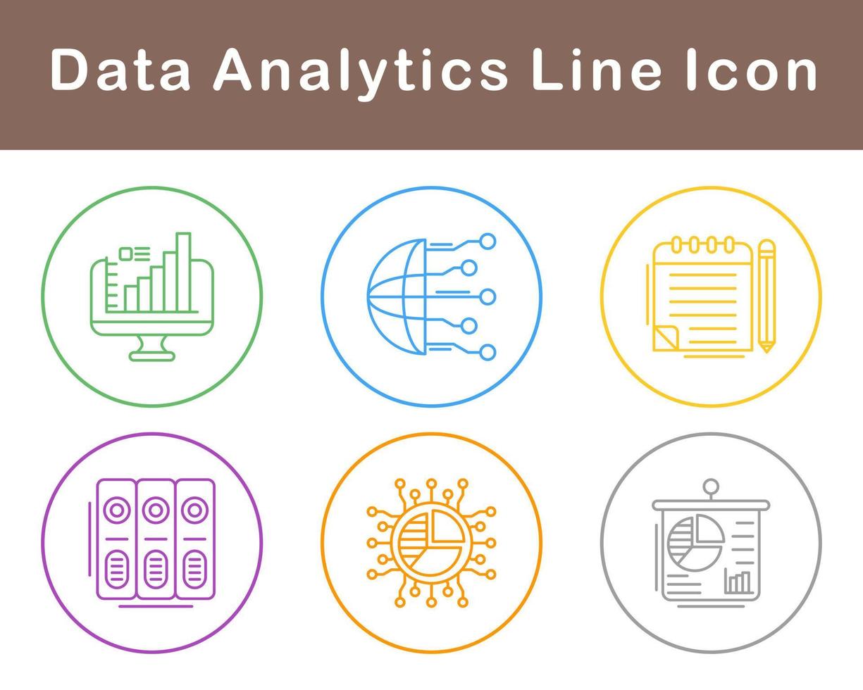 gegevens analytics vector icoon reeks