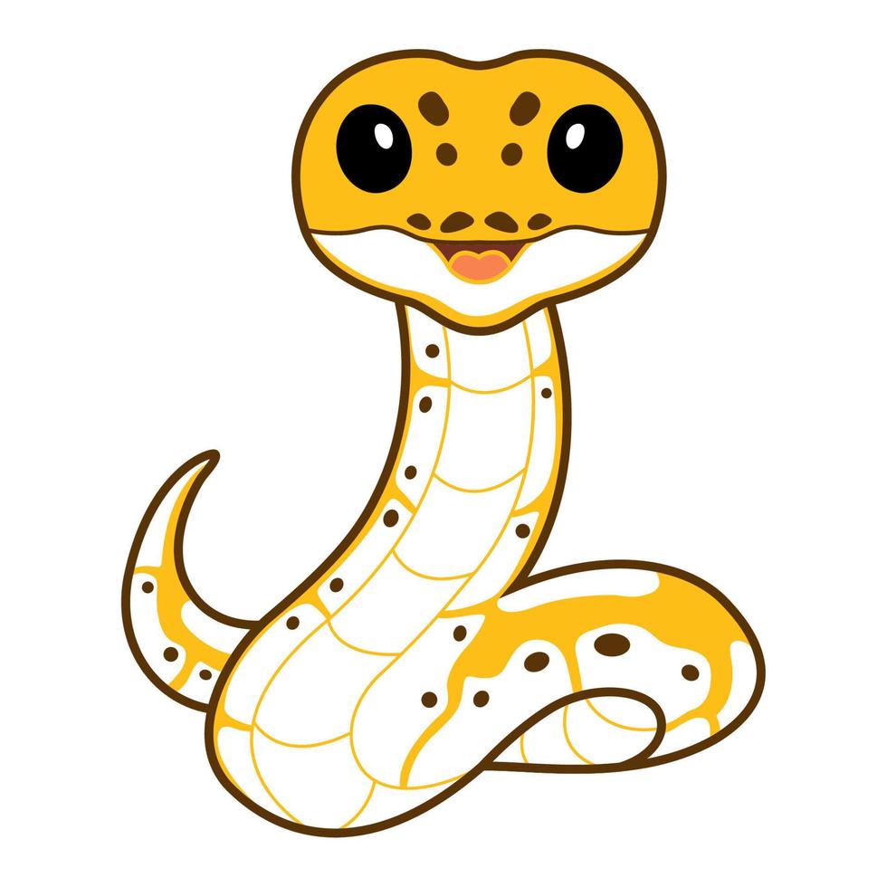 schattig pastel ivoor bal Python tekenfilm vector