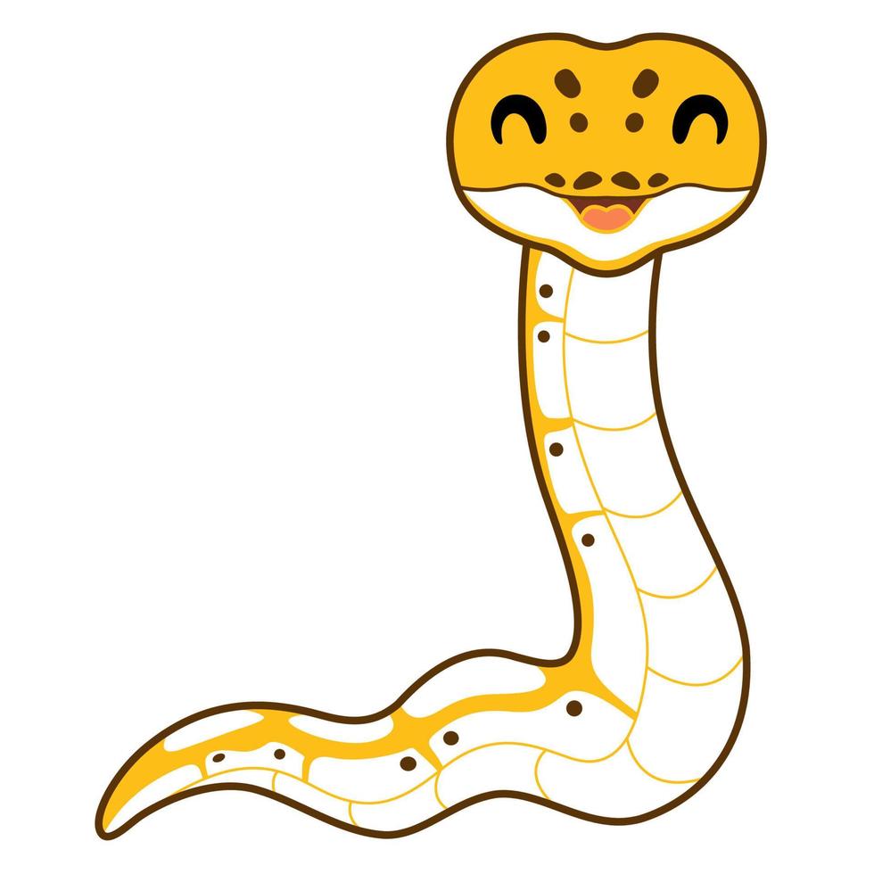 schattig pastel ivoor bal Python tekenfilm vector