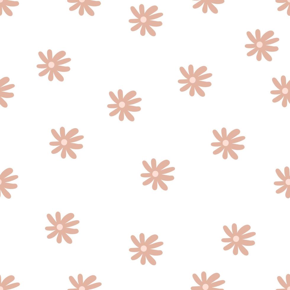 schattig hand getrokken kleine bloemen naadloze patroon. vector