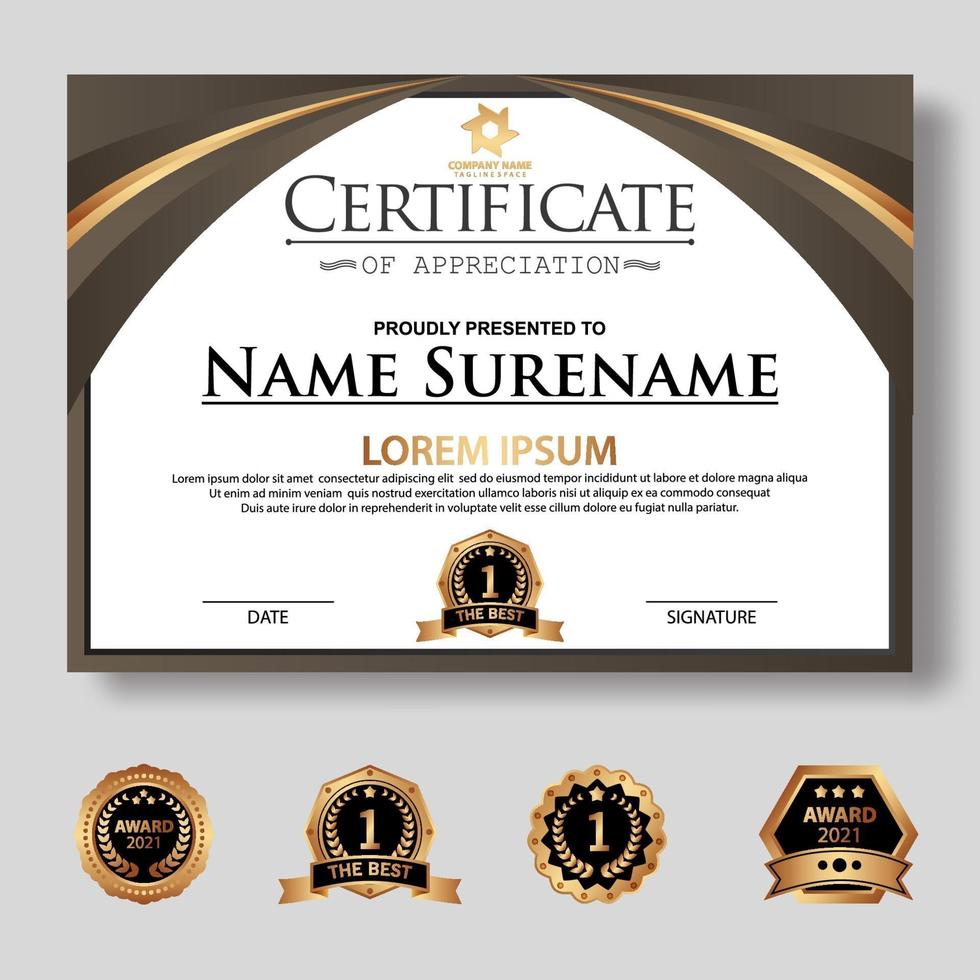 creatieve certificaatsjabloon vector