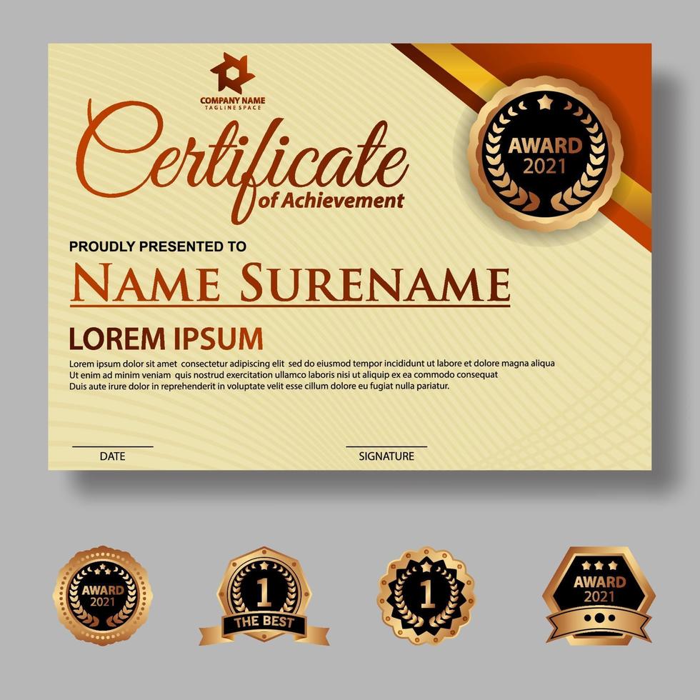 moderne certificaatsjabloon vector