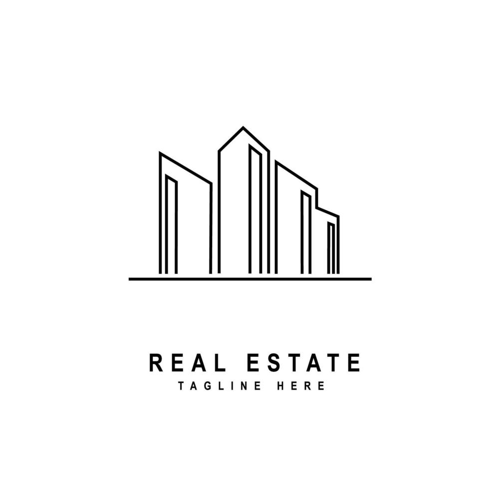 echt landgoed logo. creatief logo voor een bedrijf verkoop of huren echt landgoed. vector