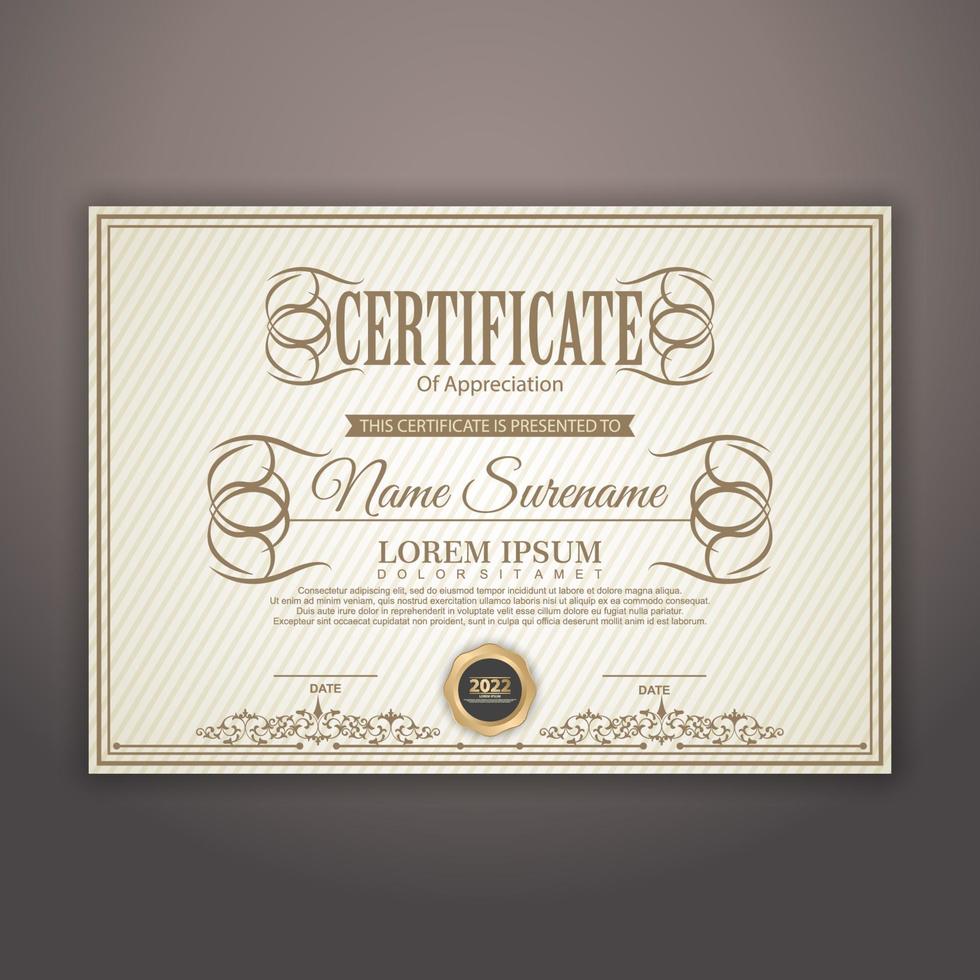 moderne certificaatsjabloon vector