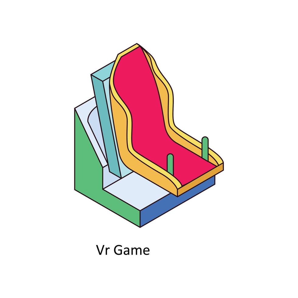 vr spel vector isometrische pictogrammen. gemakkelijk voorraad illustratie voorraad