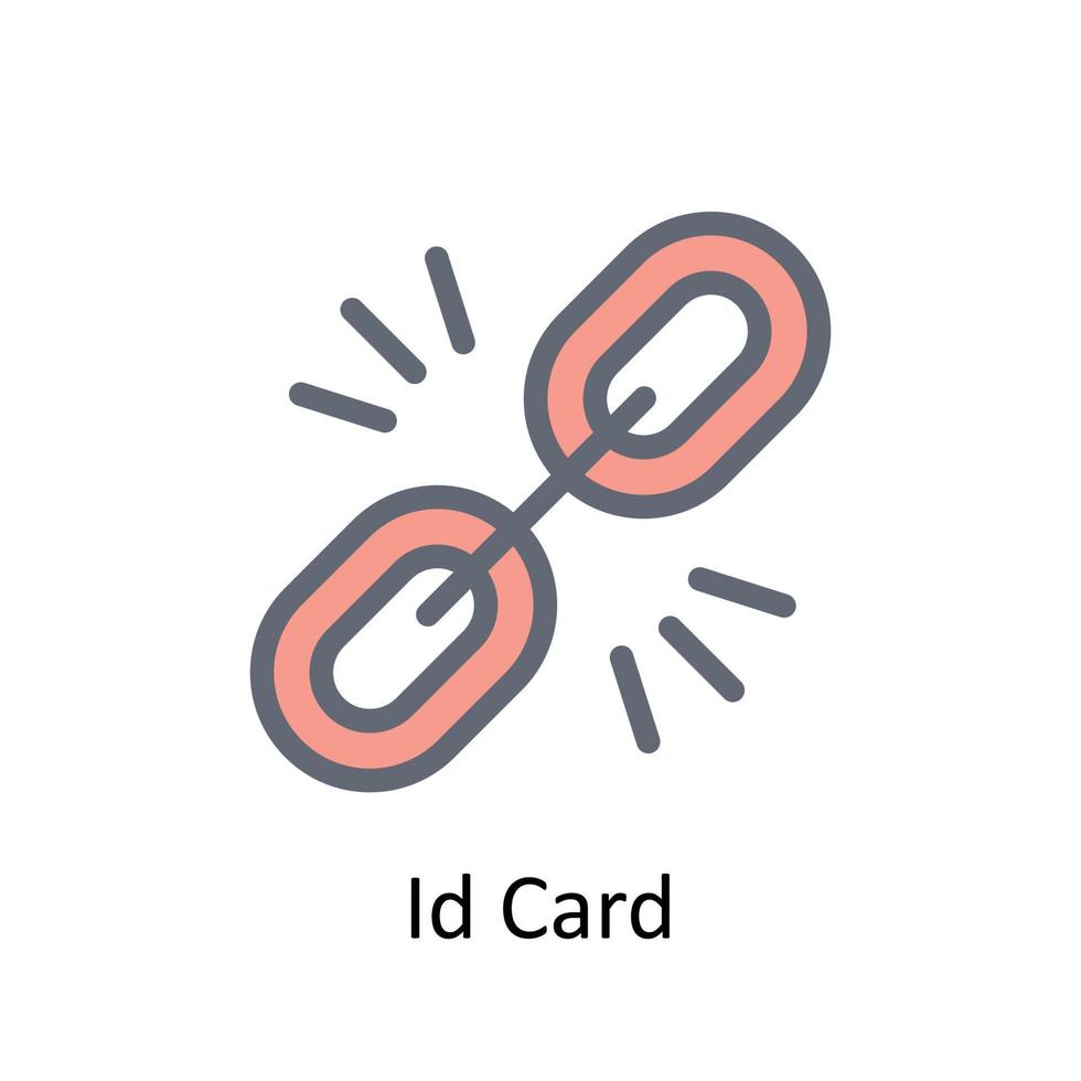 ID kaart kaart vector vullen schets pictogrammen. gemakkelijk voorraad illustratie voorraad