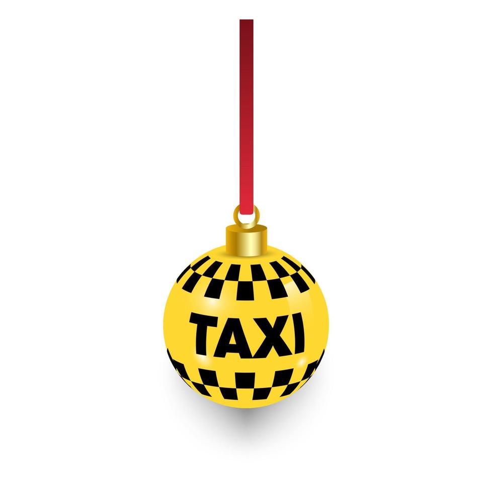 Kerstmis taxi bal. vector illustratie Kerstmis taxi bal