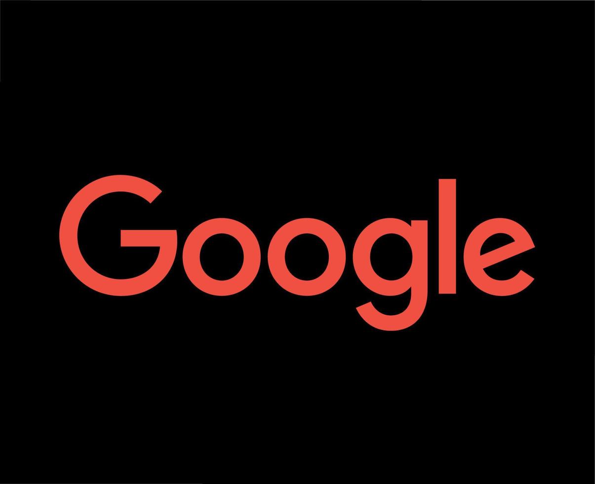 google logo symbool rood ontwerp vector illustratie met zwart achtergrond