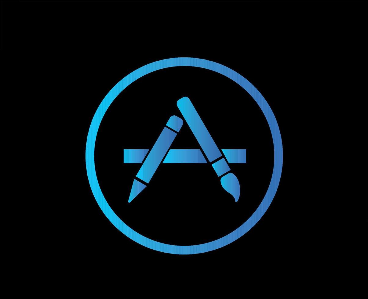 app op te slaan icoon logo software telefoon appel symbool blauw ontwerp mobiel vector illustratie met zwart achtergrond