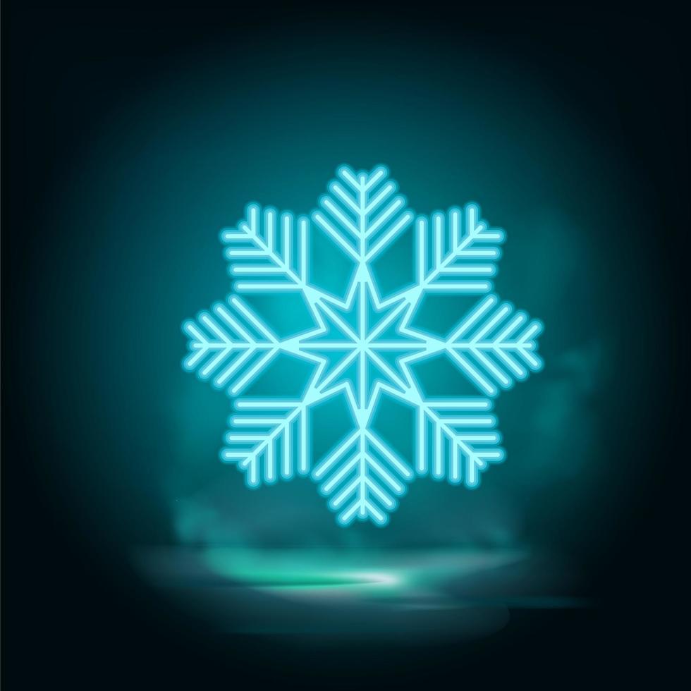 sneeuwvlok neon vector icoon vector. illustratie van sneeuwvlok Aan wit achtergrond