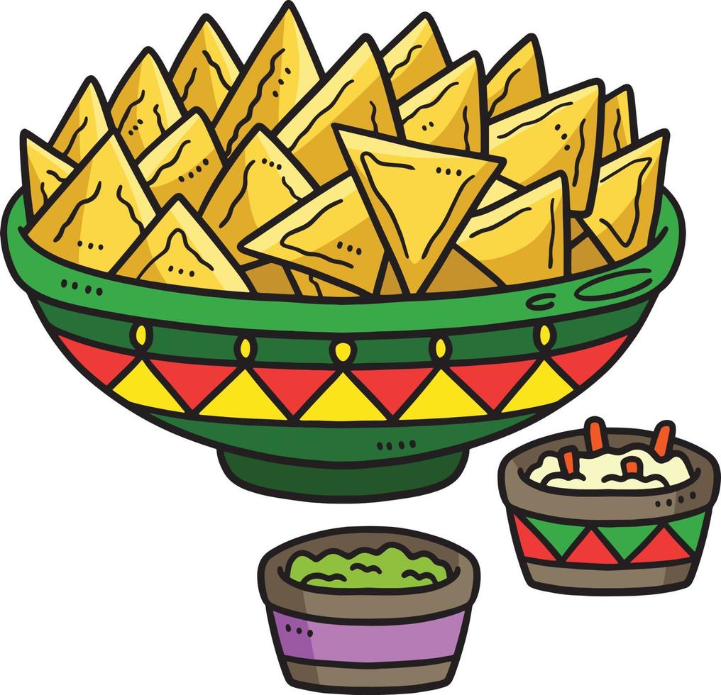 cinco de mayo quesadilla's, nacho's tekenfilm clip art vector