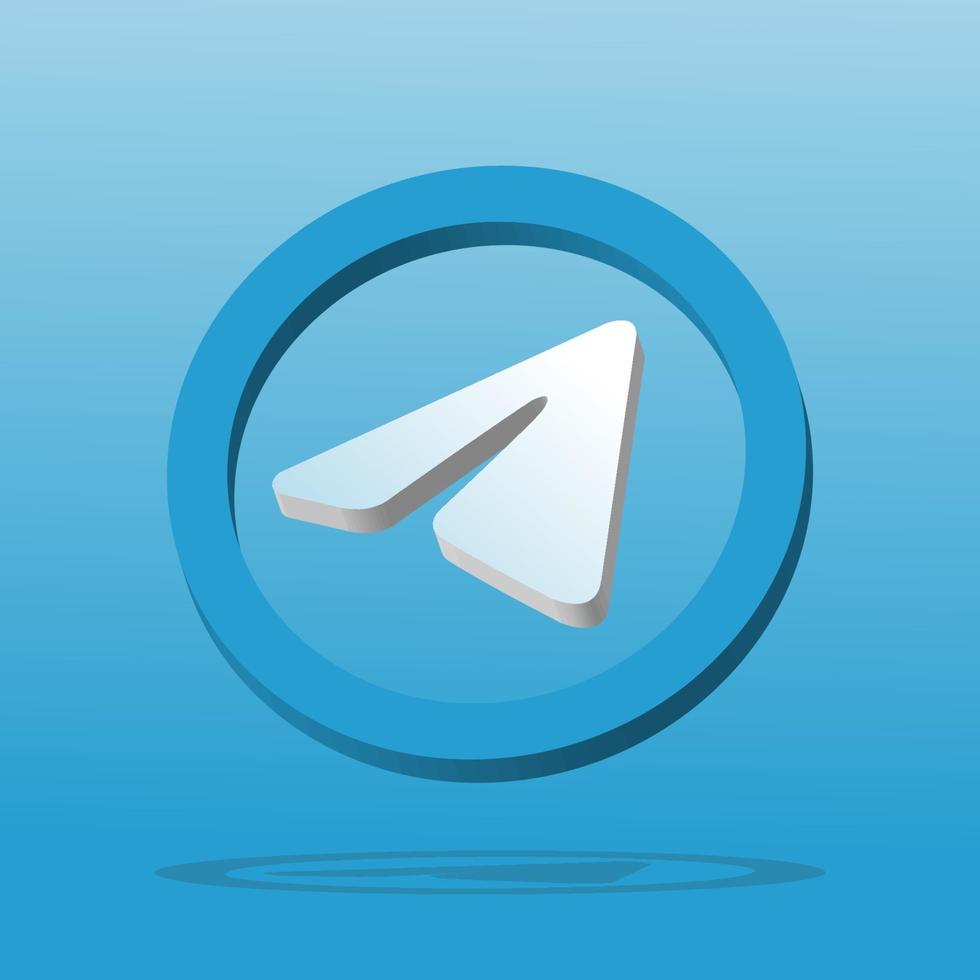 3D-vector telegram pictogram vector