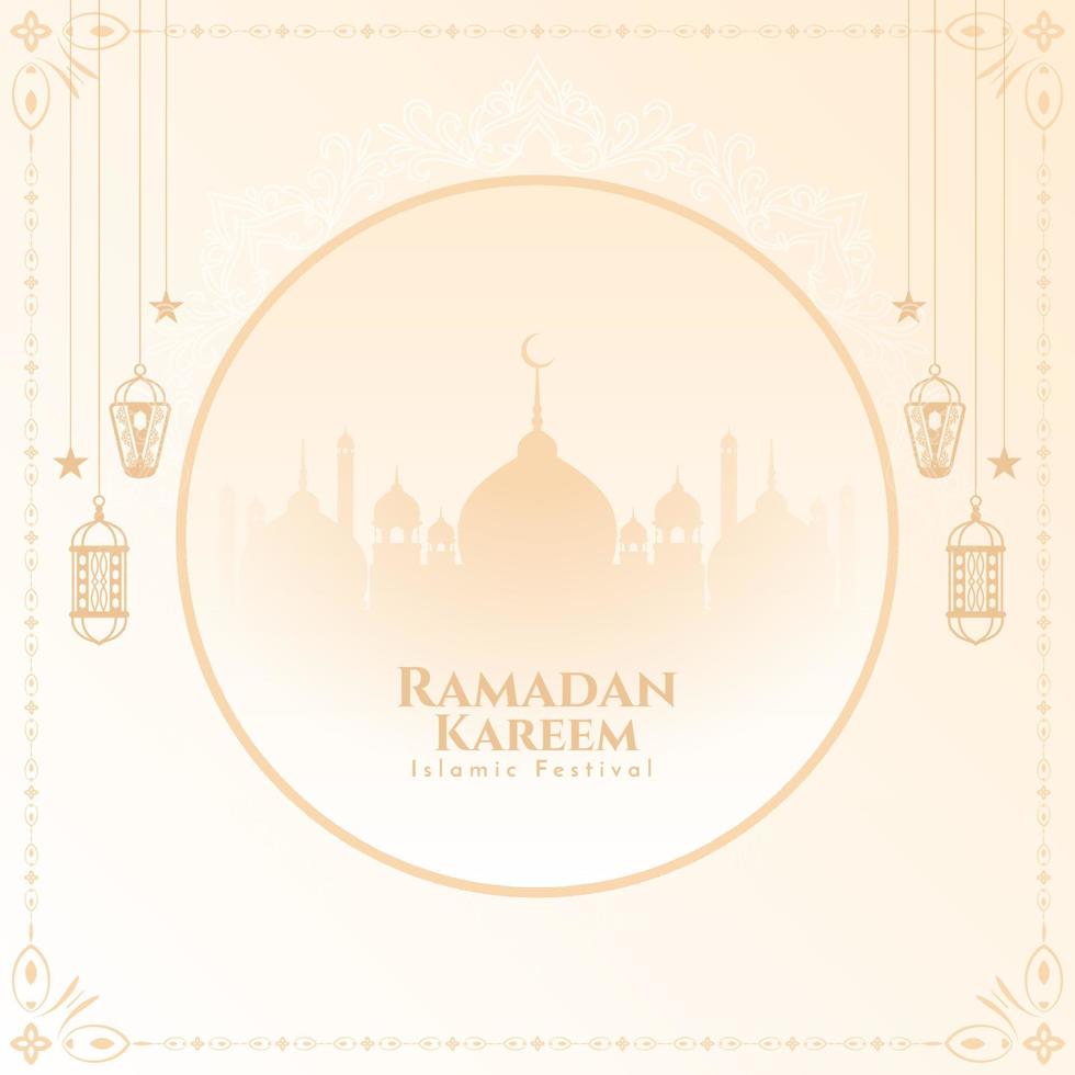 mooi Ramadan kareem Islamitisch traditioneel festival achtergrond vector