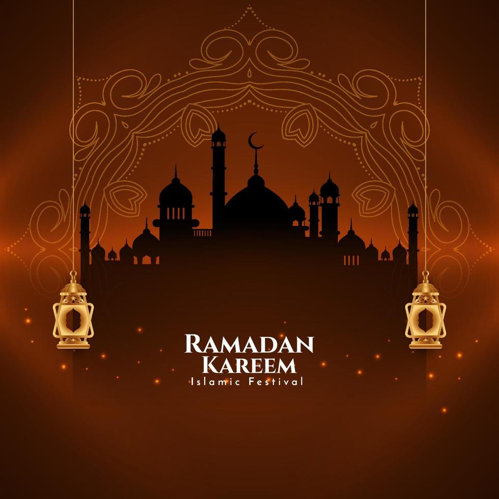 Ramadan kareem Islamitisch religieus festival achtergrond vector