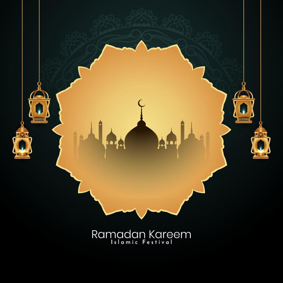 mooi Ramadan kareem Islamitisch traditioneel festival achtergrond vector