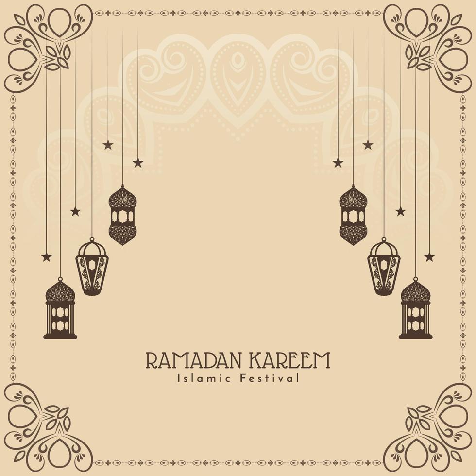 Ramadan kareem Islamitisch religieus festival achtergrond vector