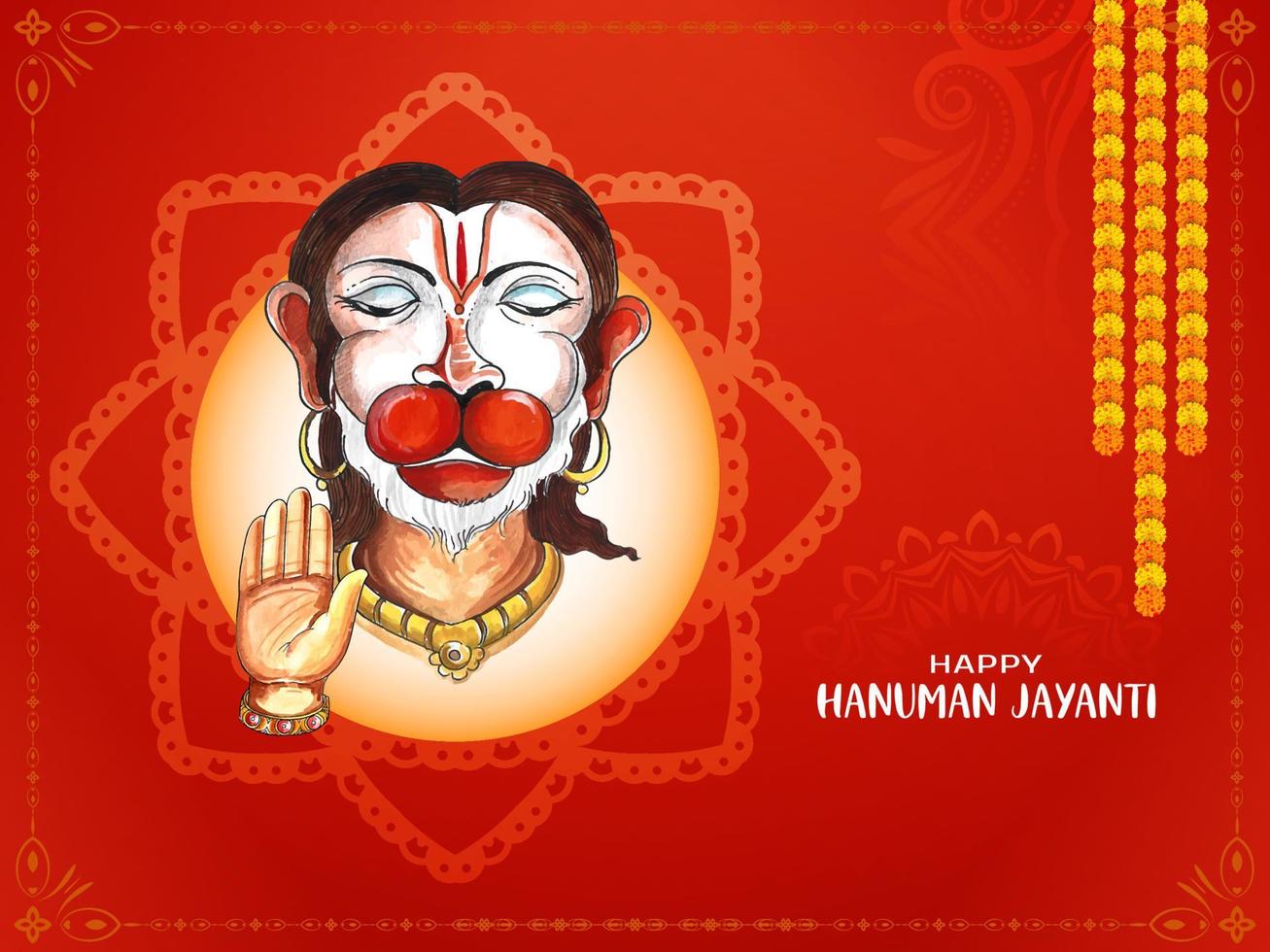 gelukkig Hanuman Jayanti traditioneel Indisch festival viering achtergrond vector