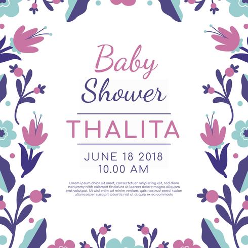 Uitnodiging voor baby shower vector