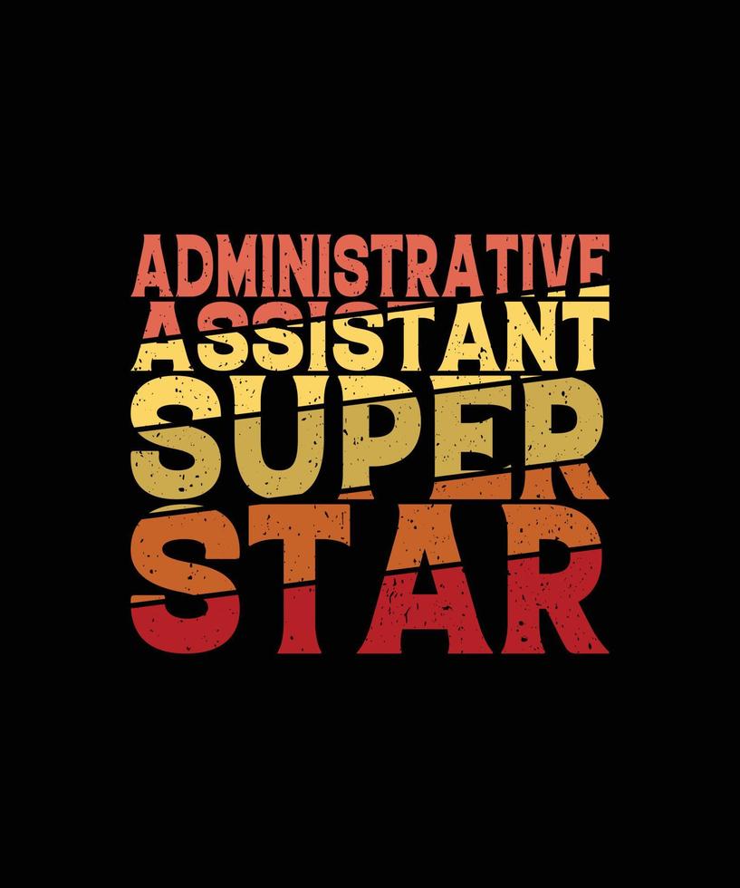 administratief assistent t-shirt ontwerp vector