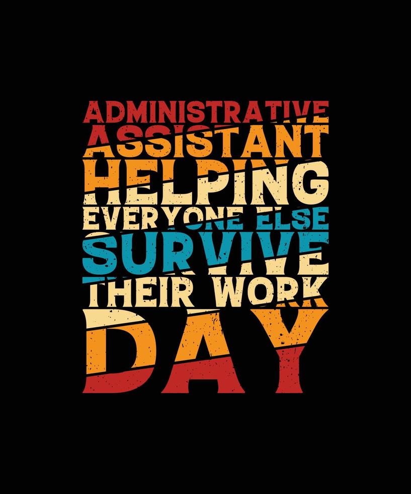 administratief assistent t-shirt ontwerp vector