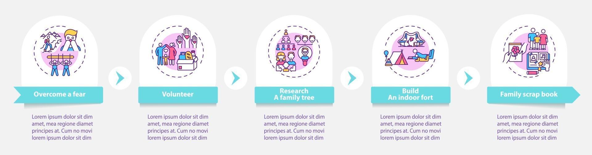 familiebanden tips vector infographic sjabloon