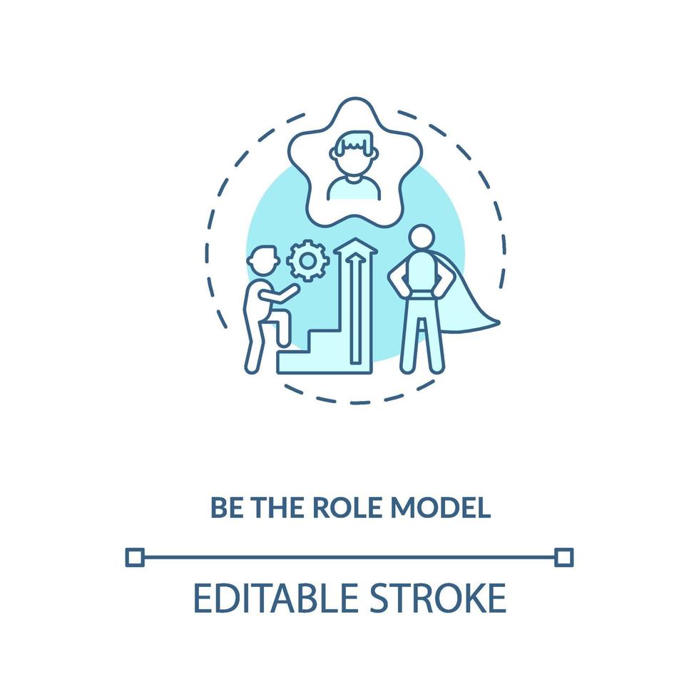 wees rolmodel concept pictogram vector