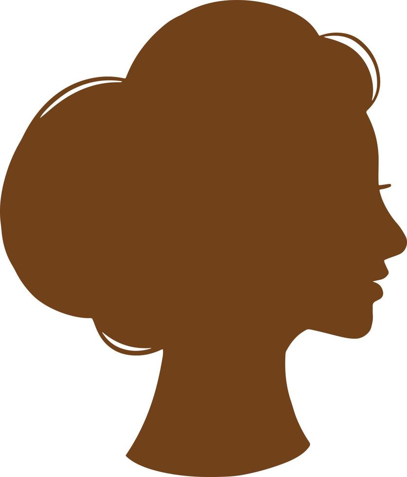 vrouw hoofd silhouet vector