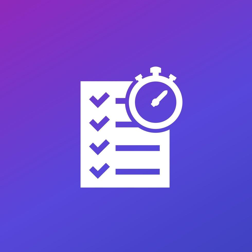 checklist en timerpictogram voor web vector