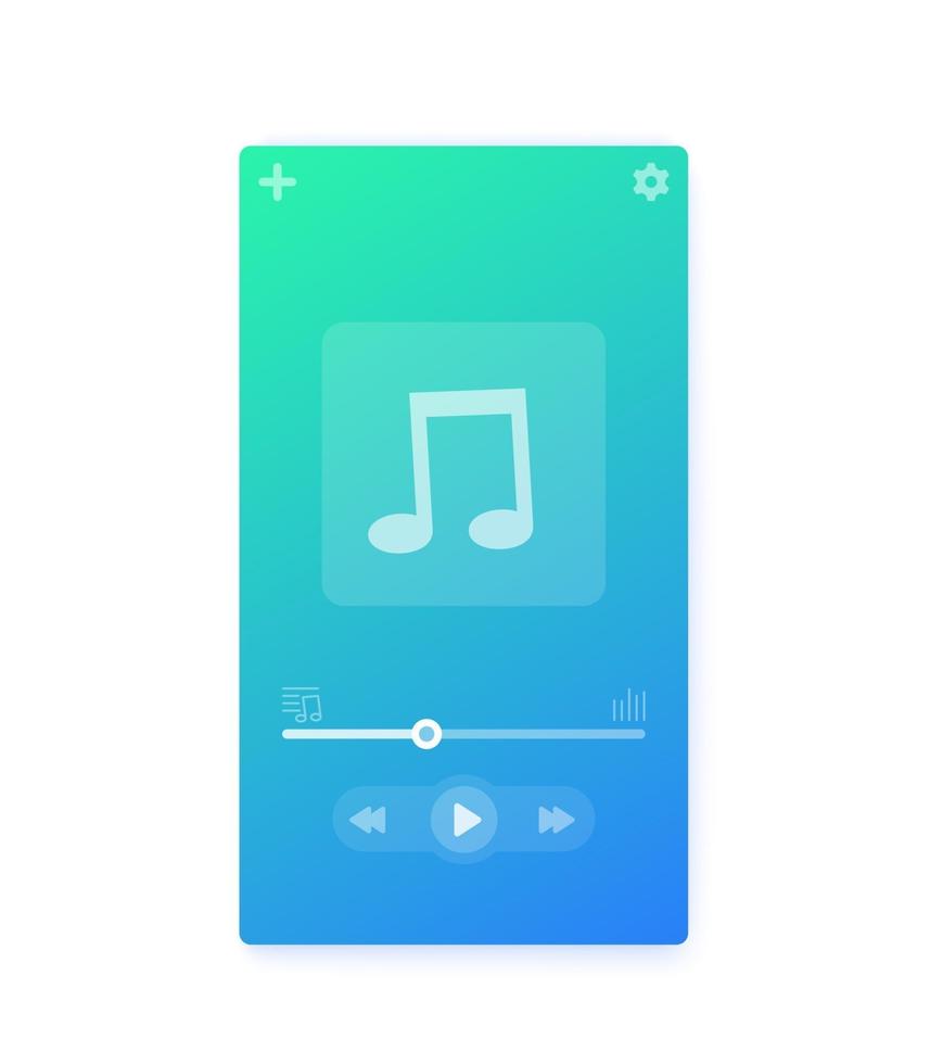 muziekspelerinterface, mobiel ui vectorontwerp vector