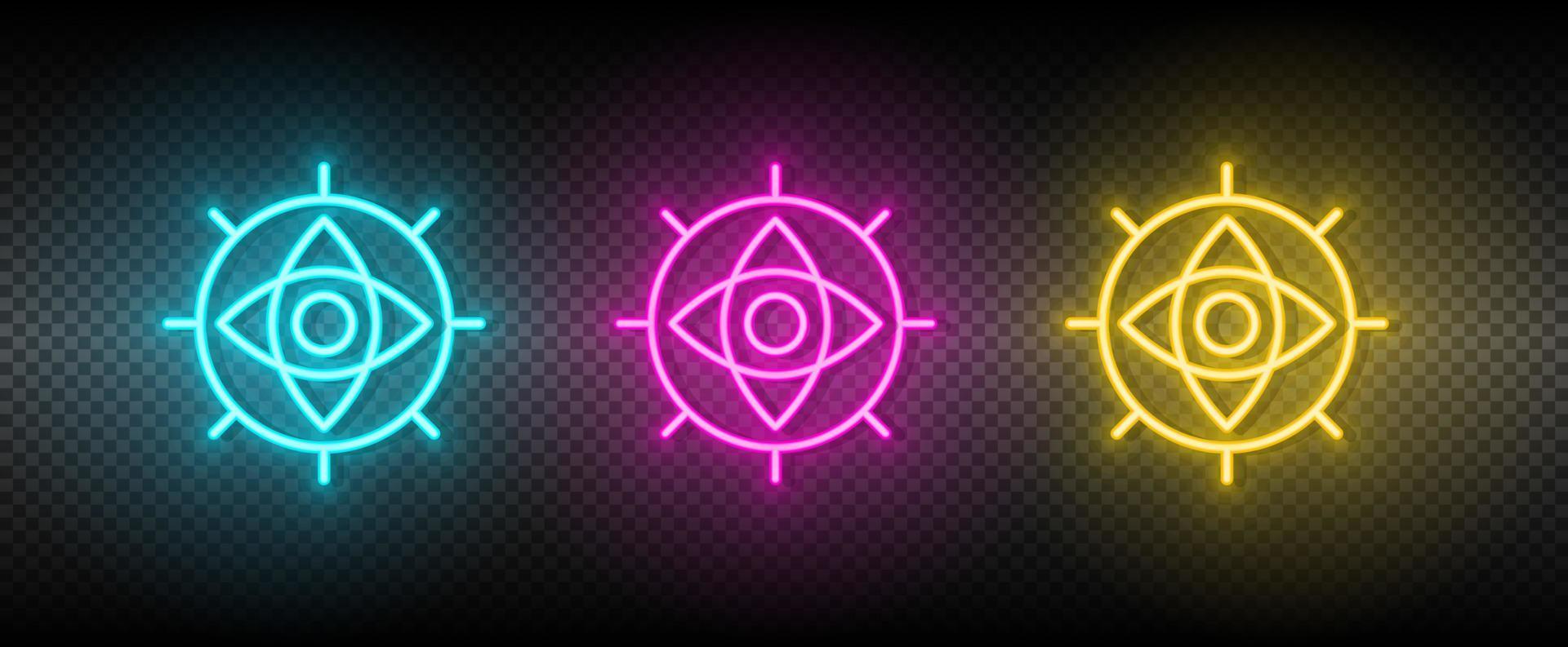 mandala symbool neon vector icoon