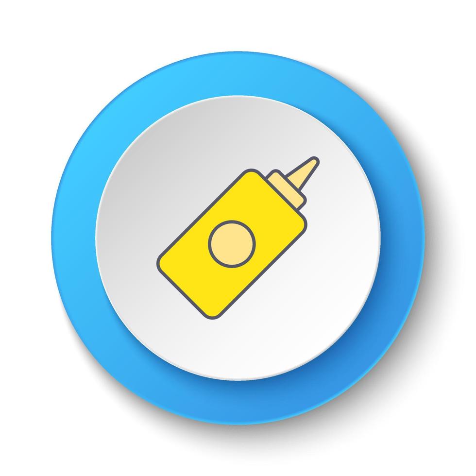 ronde knop voor web icoon, ketchup, ketchup. knop banier ronde, insigne koppel voor toepassing illustratie Aan wit achtergrond vector