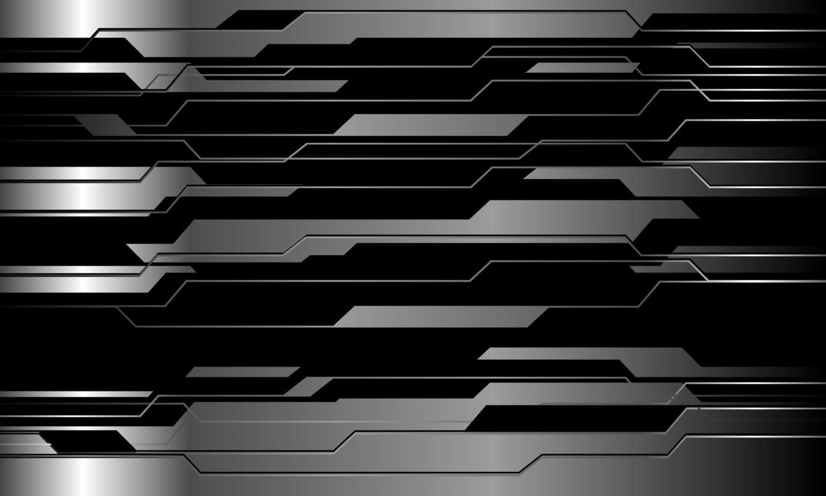 abstract zilver zwart cyber patroon ontwerp modern futuristische technologie achtergrond vector