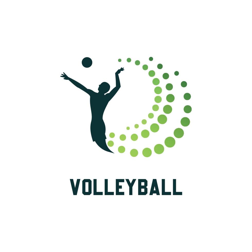 volleybal logo sjabloon ontwerp vector icoon illustratie