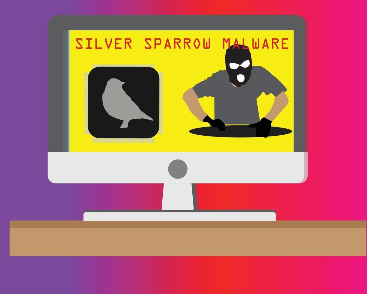 zilveren mus malware vector