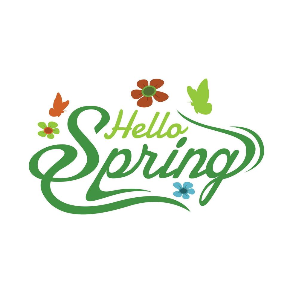 seizoensgebonden voorjaar logo ontwerp vector