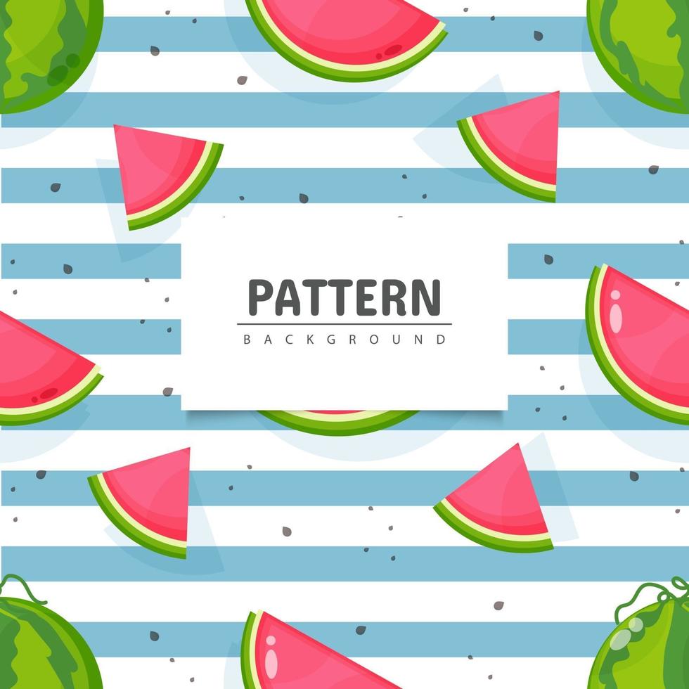 naadloze watermeloen fruit patroon ontwerp vector